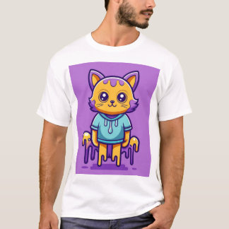 T-shirt dessin animé de chat