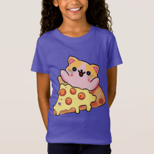 T-Shirt Dessin animé de chat kawaii personnalisé qui étrei