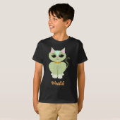 T-shirt Dessin animé de chaton vert mignon (Devant entier)