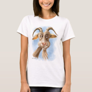 T-shirt Dessin animé de chèvre drôle