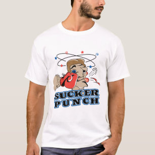 T-shirt dessin animé de coup de poing de boxe drôle