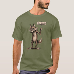 T-shirt Dessin animé de coyote drôle et grincheux hors ser