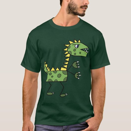 T-shirt dessin animé de dinosaure t-rex (Devant)