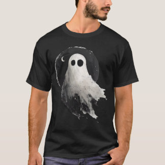 T-shirt Dessin animé de fantôme gothique sombre