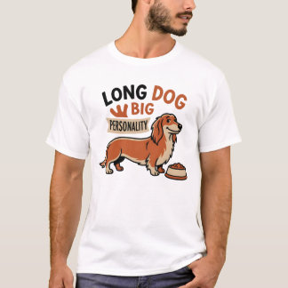 T-shirt Dessin animé de grand chien à forte personnalité