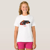 T-shirt dessin animé de Kart racing (Devant entier)