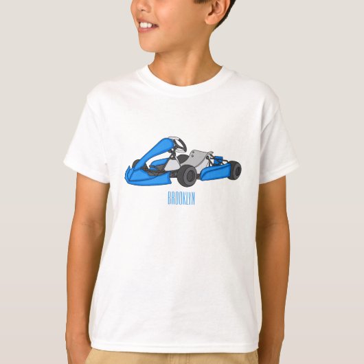 T-shirt dessin animé de Kart racing (Devant)