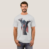 T-shirt Dessin animé de lapin choqué (Devant entier)