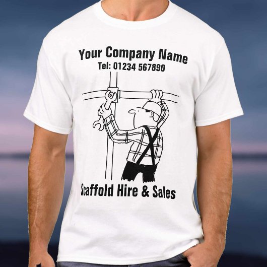 T-shirt Dessin animé de location et de vente d'échafaudage