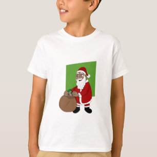 T-shirt Dessin animé de Père Noël noir