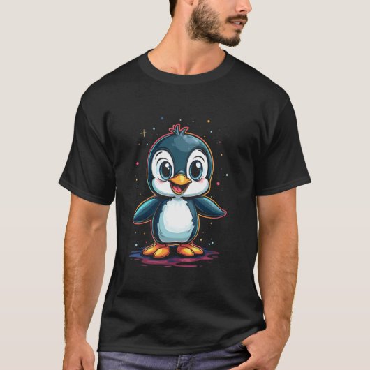 T-shirt Dessin animé de pingouin mignon (Devant)