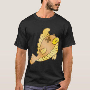 T-shirt Dessin animé de poisson jaune mort mignon – Drôle