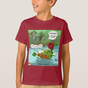 T-shirt Dessin animé de Rick London sur la chasse vegan dr