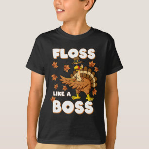 T-shirt Dessin animé de Thanksgiving comme un patron Dinde