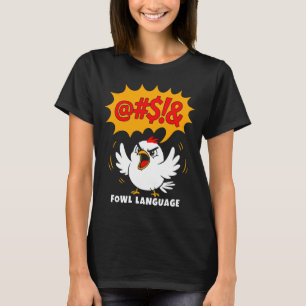 T-shirt Dessin animé d'oiseau au langage grossier