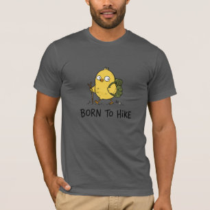 T-shirt Dessin animé d'oiseau de randonnée drôle