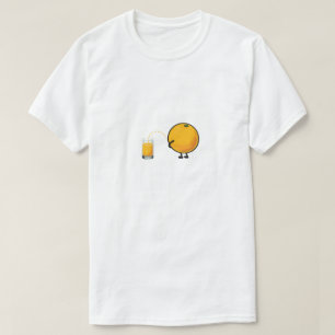 T-shirt Dessin animé drôle de jus d'orange