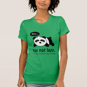 T-shirt Dessin animé drôle de Panda mignon endormi
