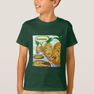 T-shirt Dessin animé drôle de pizza à l'ananas