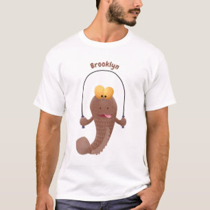 T-shirt Dessin animé drôle de poisson mudskipper sautant