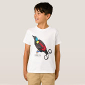 T-shirt dessin animé du manucode de Wilson (Devant entier)
