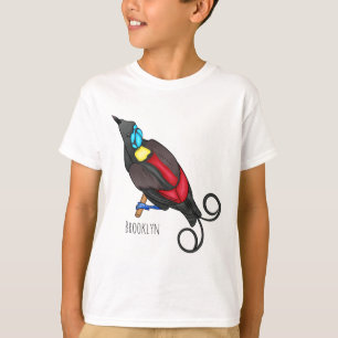 T-shirt dessin animé du manucode de Wilson