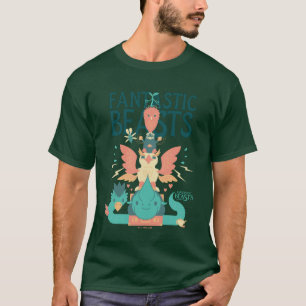 T-shirt Dessin animé Fantastique Beast Emerge From Suitcas