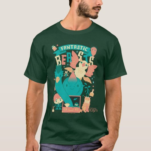 T-shirt Dessin animé Fantastique Beasts With Newt Scamande (Devant)