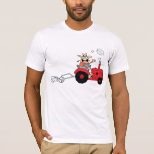 T-shirt Dessin animé humoristique de tracteur de fermier d