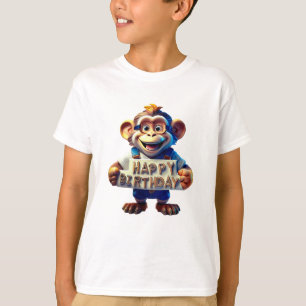 T-shirt Dessin animé Joyeux Anniversaire Illustration d'un