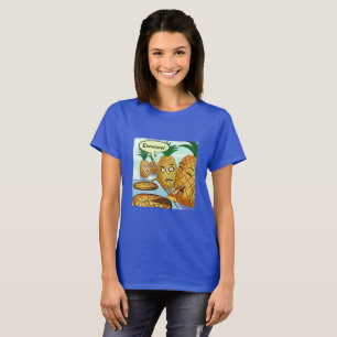 T-shirt Dessin animé LTCartoons drôle Pizza Ananas