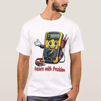 T-Shirt Dessin Animé Multimètre Mesure Avec Précis