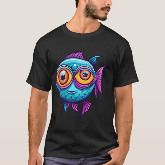T-shirt dessin animé,poisson (Devant)