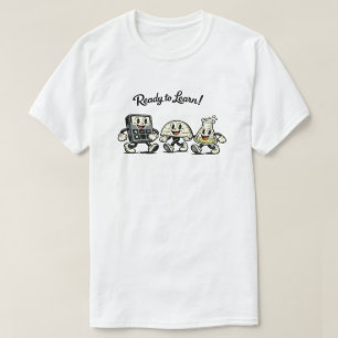 T-shirt Dessin animé rétro prêt à apprendre les maths et l