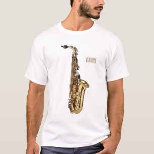 T-shirt dessin animé saxophone