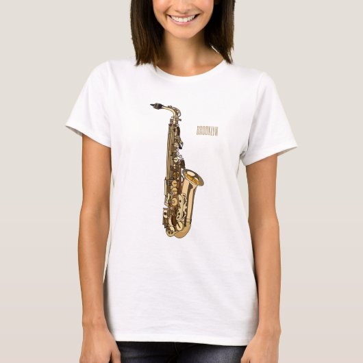 T-shirt dessin animé saxophone (Devant)