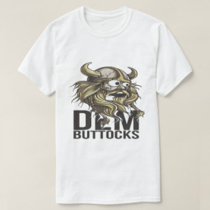 T-shirt Dessin animé viking drôle “Damn Buttocks” Graphiqu