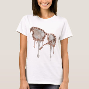 T-shirt Dessin ART ABSTRAIT Argent Clair