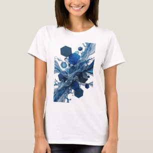 T-shirt Dessin ART ABSTRAIT Argent Clair