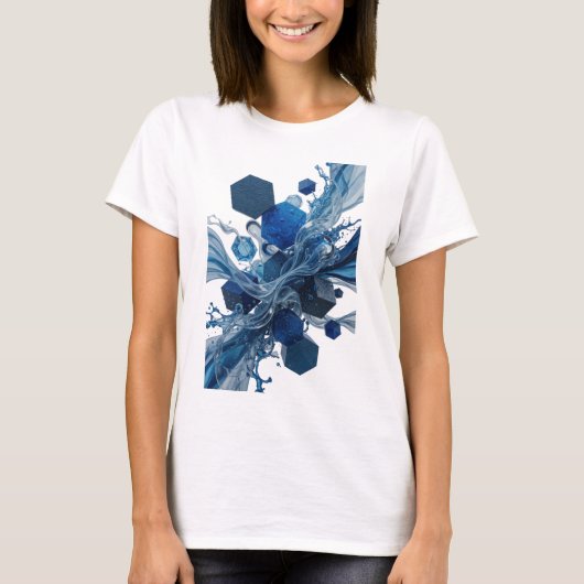 T-shirt Dessin ART ABSTRAIT Argent Clair (Devant)
