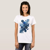 T-shirt Dessin ART ABSTRAIT Argent Clair (Devant entier)