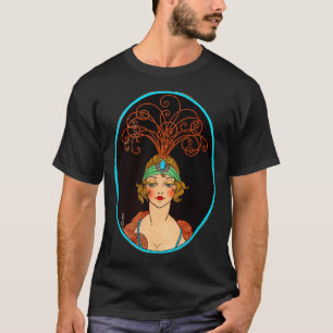 T-shirt Dessin Art déco d'un rabat