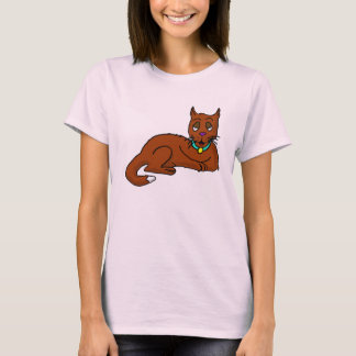 T-shirt Dessin assis sur le chat