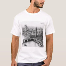 Dessin au crayon noir et blanc de Londres