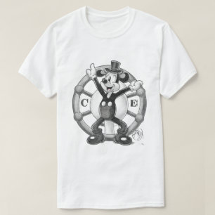 T-shirt Dessin au trait de Steamboat Willie