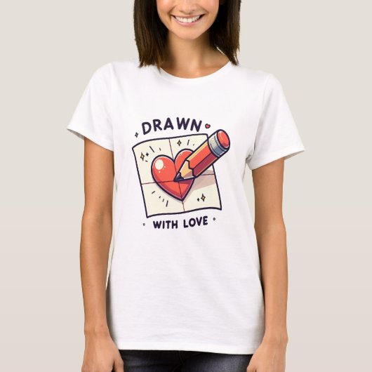 T-shirt Dessin avec amour (Devant)