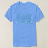 T-shirt Dessin couleur spirale Fibonacci Ratio Or (Design devant)