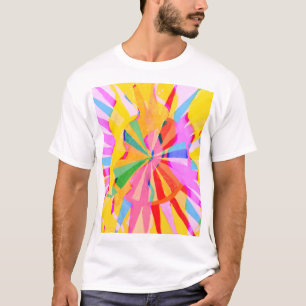 T-shirt dessin créatif Abstrait, arrière - plan coloré.
