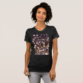 T-shirt dessin d'agate marron violet blanc (Devant entier)