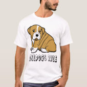 T-shirt Dessin d'amour pour le chien des chiots (Devant)